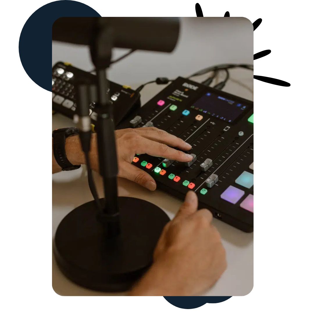 RØDECaster Video-opstelling die WeAreTellers gebruikt op locatie